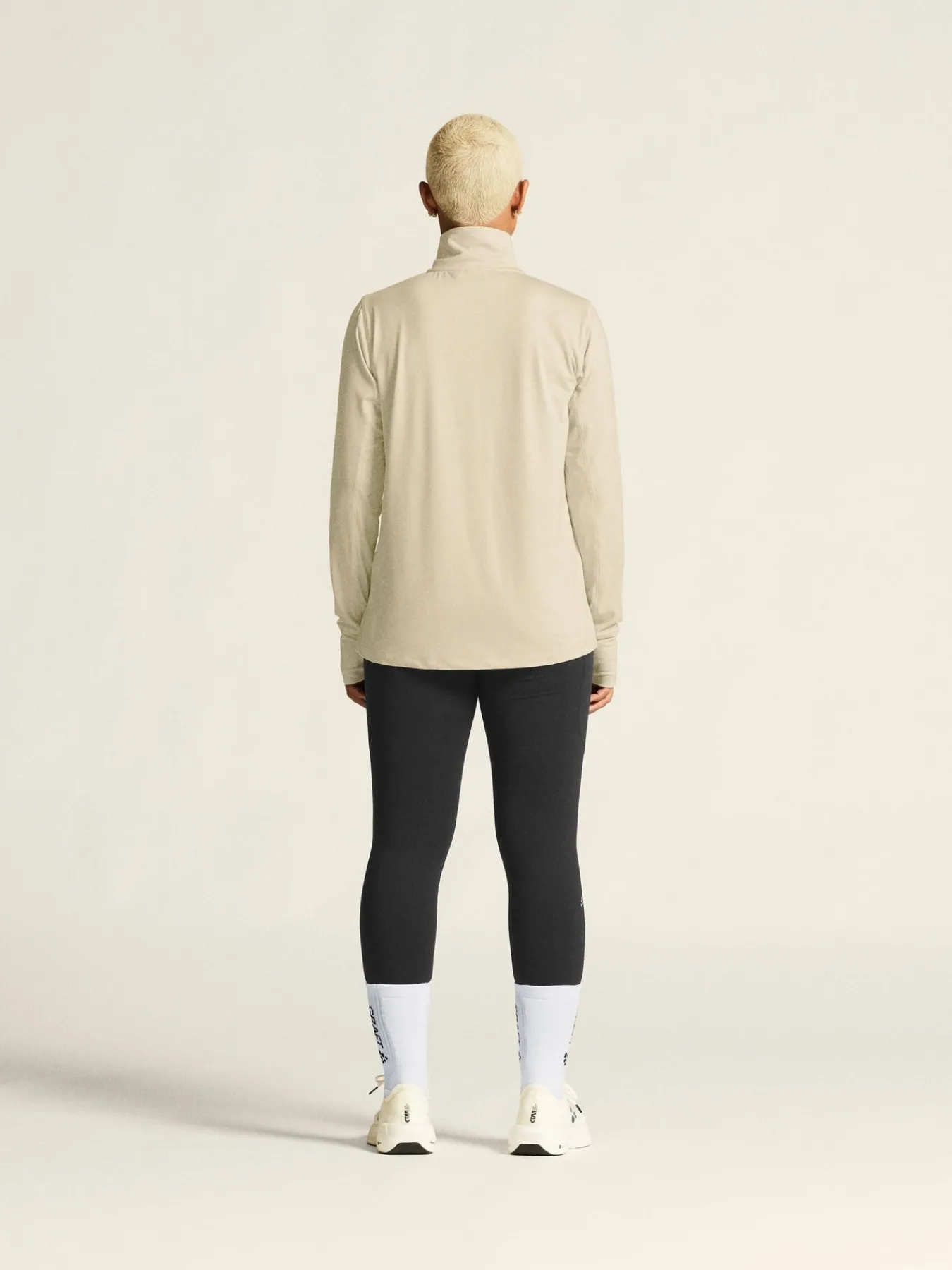 Gensere|Løping>Craft Sportswear Flow HZ LS W Plaster/Melange