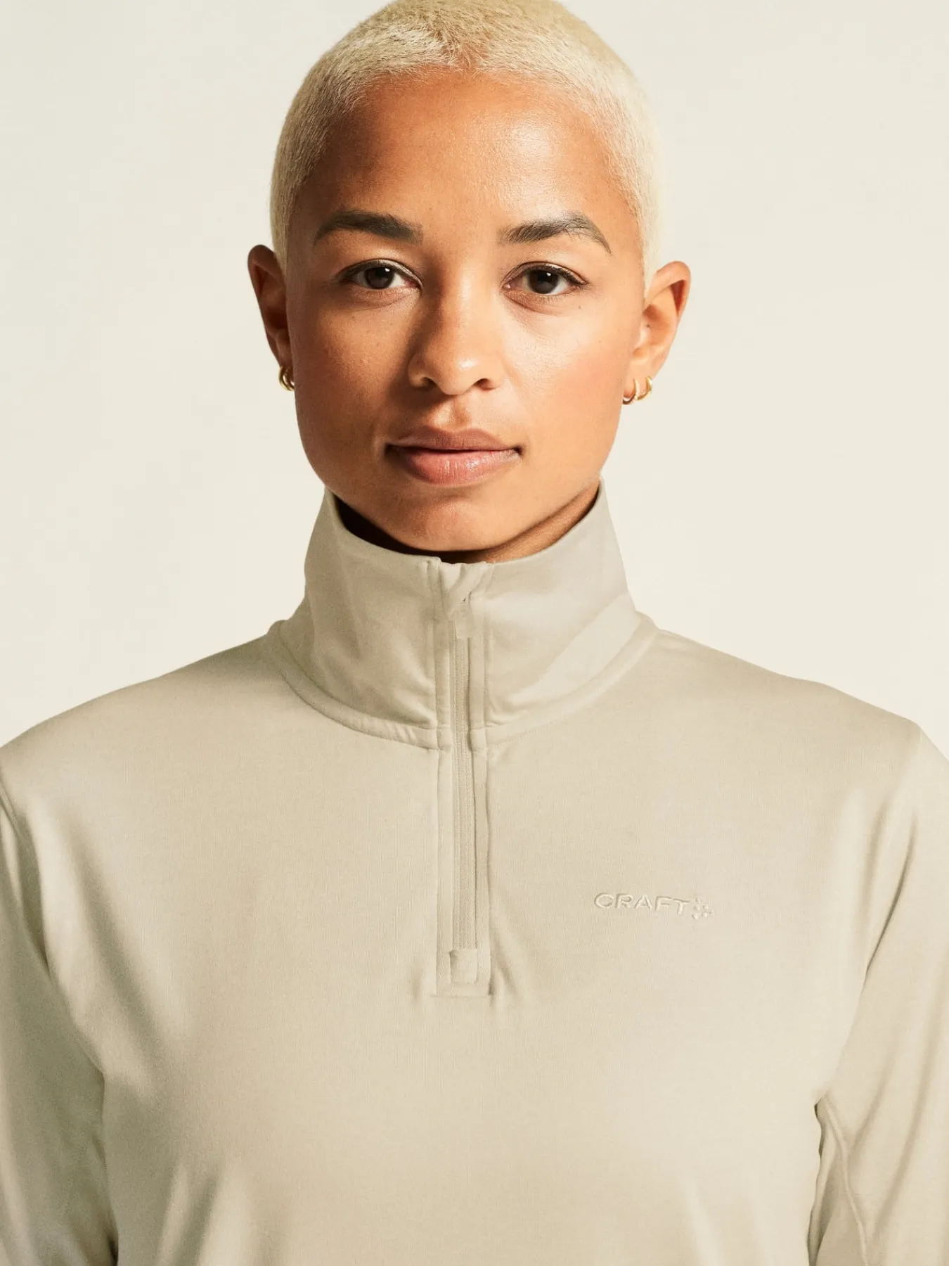 Gensere|Løping>Craft Sportswear Flow HZ LS W Plaster/Melange