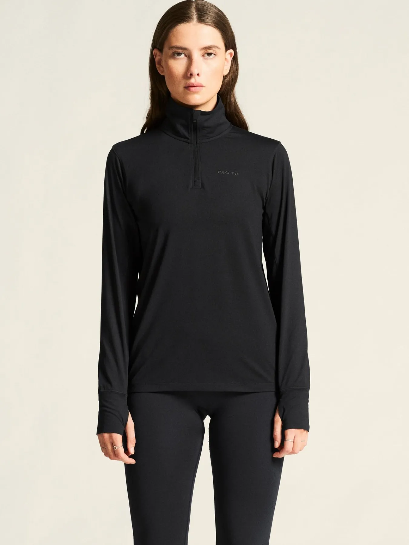 Gensere|Løping>Craft Sportswear Flow HZ LS W Black Melange