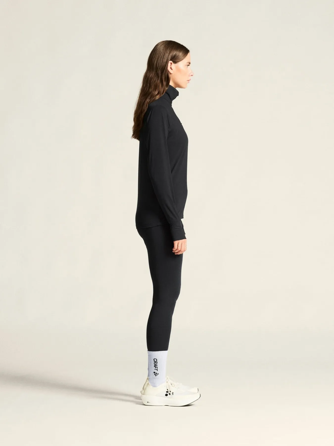 Gensere|Løping>Craft Sportswear Flow HZ LS W Black Melange
