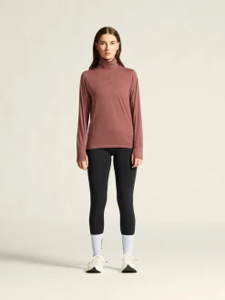 Gensere|Løping>Craft Sportswear Flow HZ LS W Rose Brown/Melange
