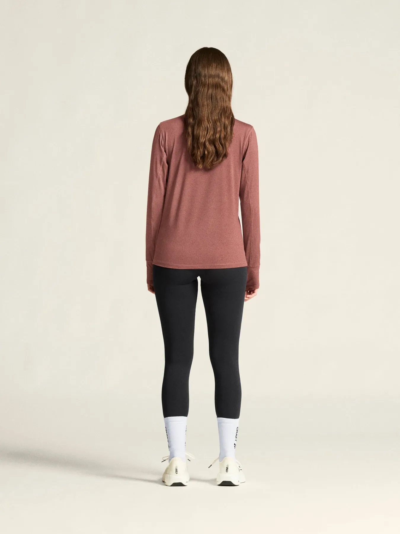 Gensere|Løping>Craft Sportswear Flow HZ LS W Rose Brown/Melange