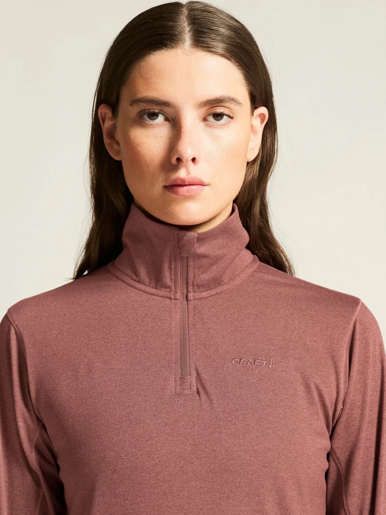 Gensere|Løping>Craft Sportswear Flow HZ LS W Rose Brown/Melange