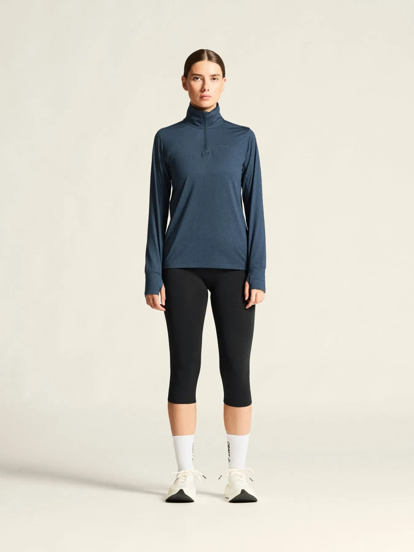 Gensere|Løping>Craft Sportswear Flow HZ LS W North/Melange