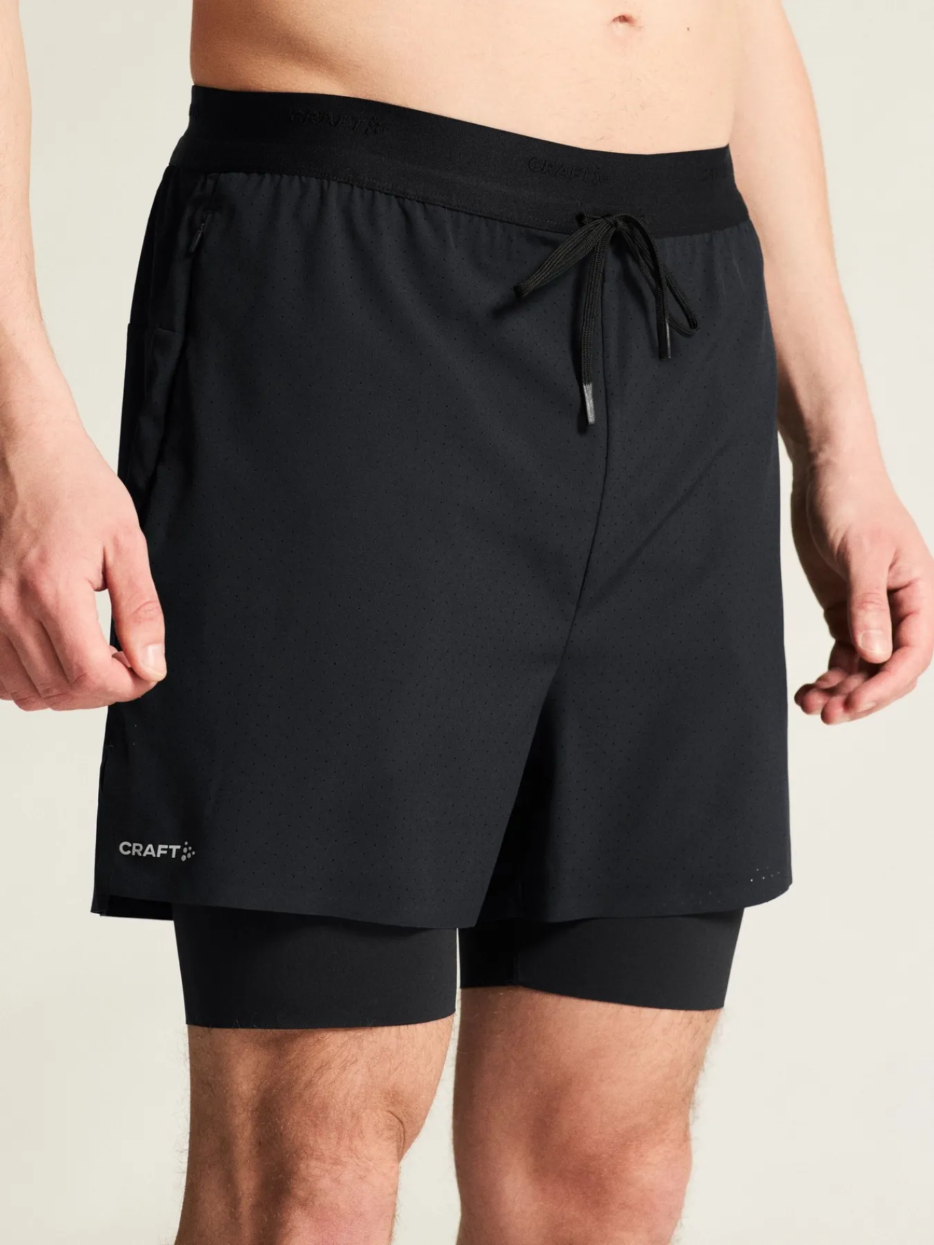 Shorts|Løping>Craft Sportswear Hypervent 2-In-1 Shorts M Black