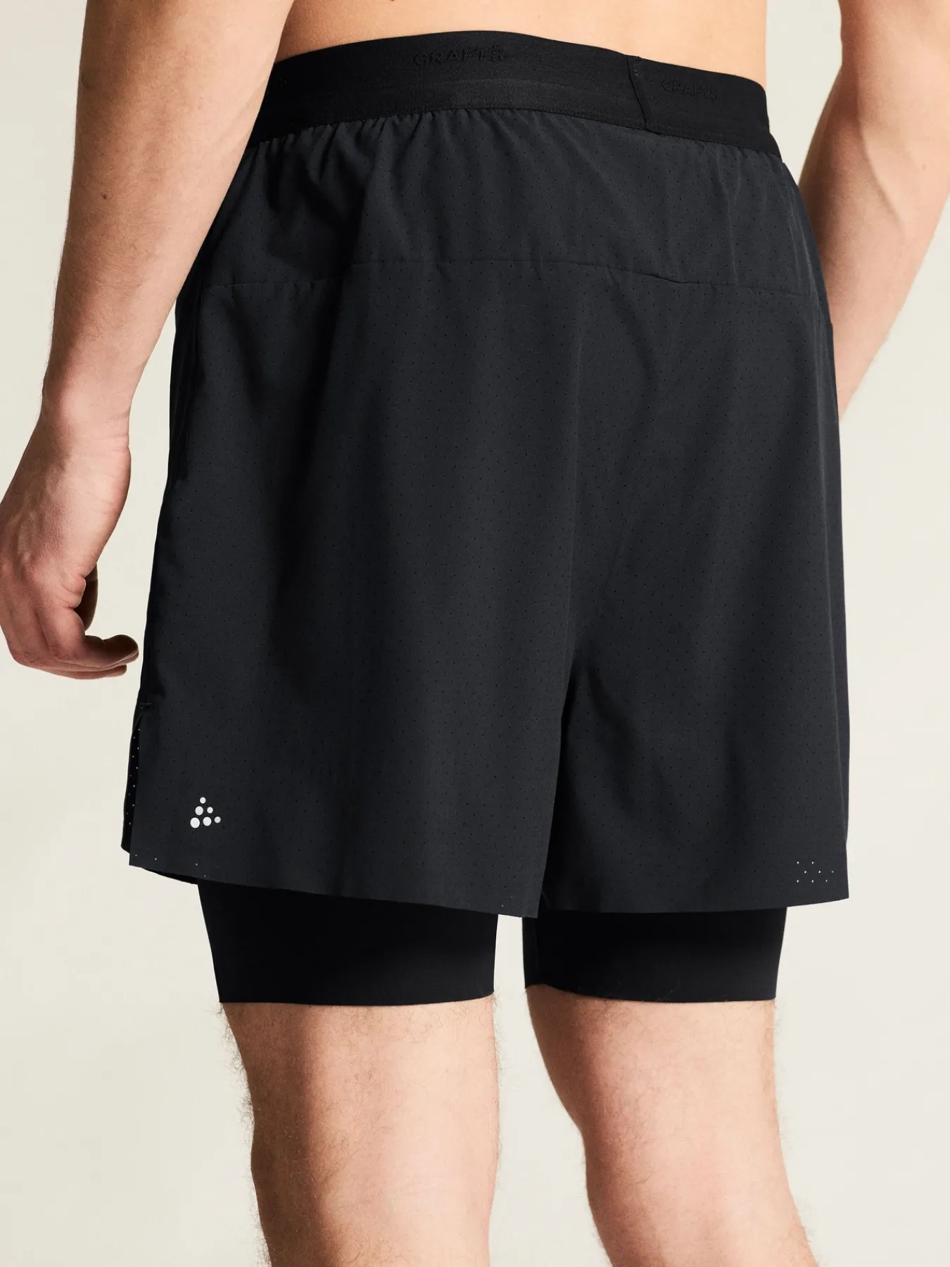 Shorts|Løping>Craft Sportswear Hypervent 2-In-1 Shorts M Black