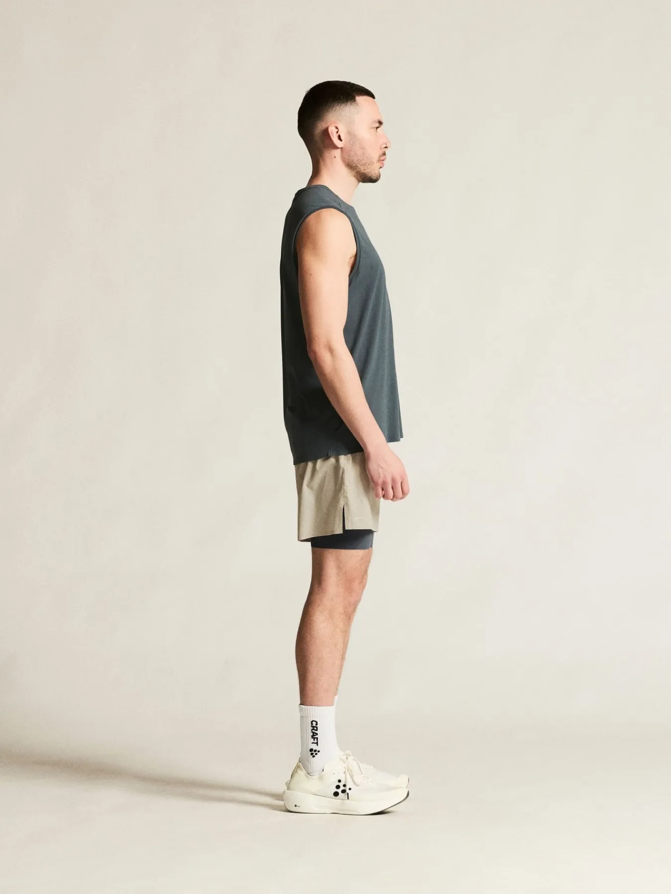 Shorts|Løping>Craft Sportswear Hypervent 2-In-1 Shorts M Plaster