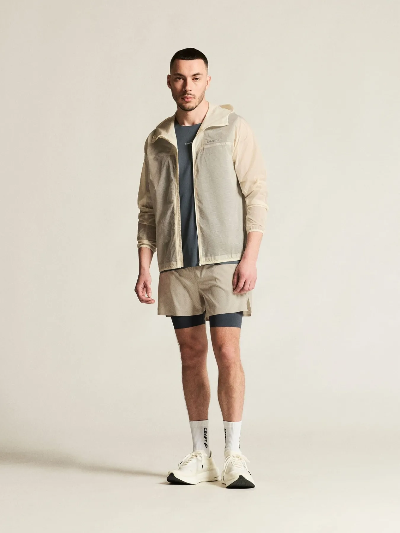 Jakker & Vester|Løping>Craft Sportswear Hypervent Light Wind Jacket M Tofu