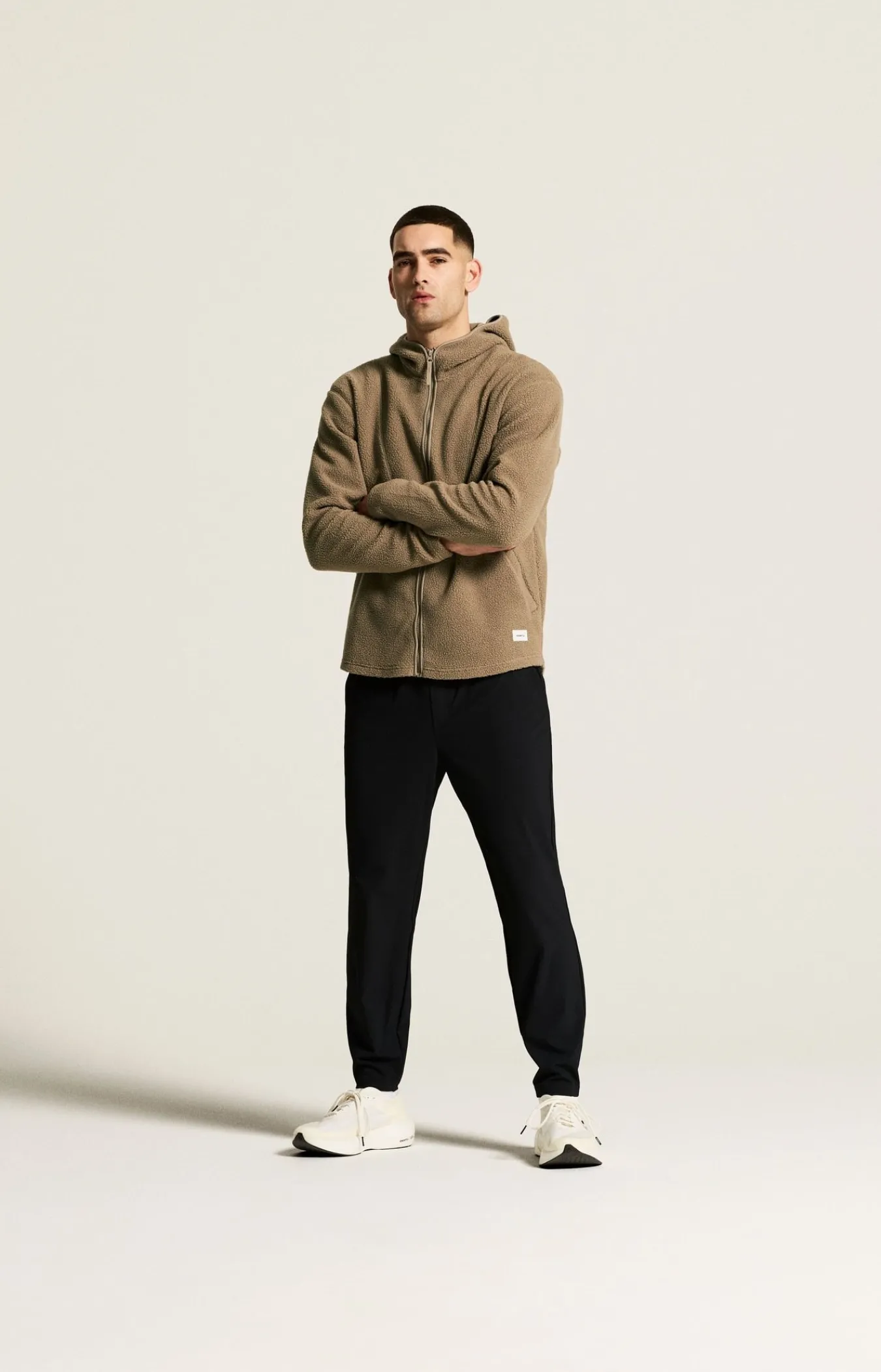 Mellomlag & Fleece|Mellomlag>Craft Sportswear Join Pile Fleece FZ Hood M Taupe
