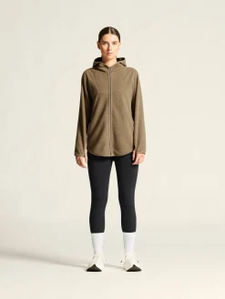Mellomlag & Fleece|Mellomlag>Craft Sportswear Join Pile Fleece FZ Hood W Taupe