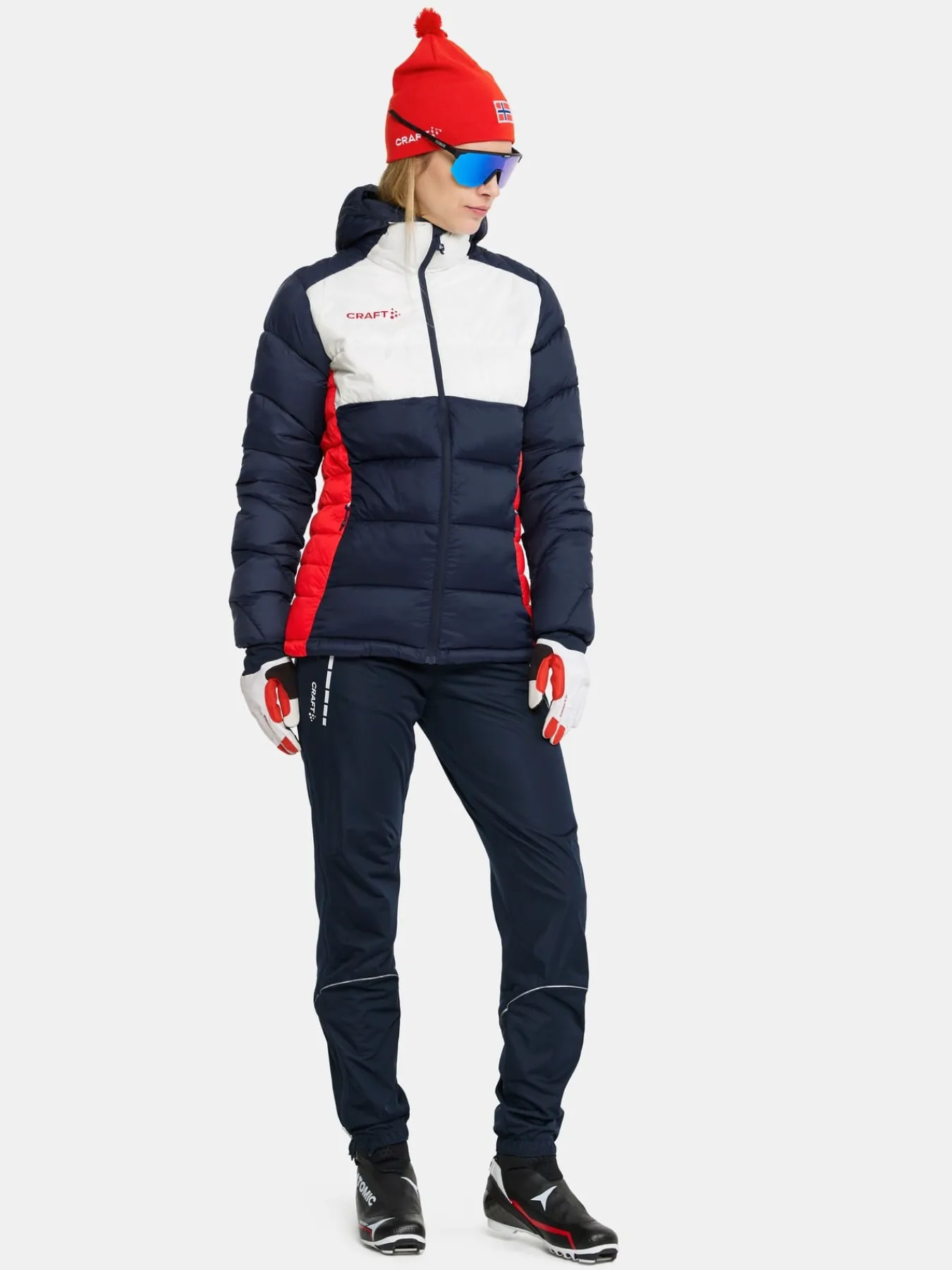 Bukser>Craft Sportswear NOR 3/4 Zip Pants W Blaze / White