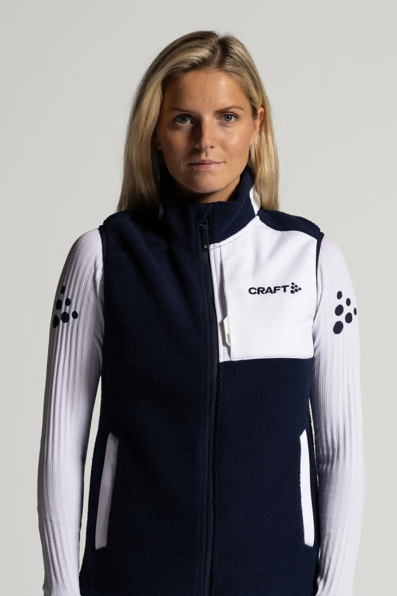 Jakker & Vester>Craft Sportswear NOR ADV Explore Pile Fleece Vest W Blaze-White