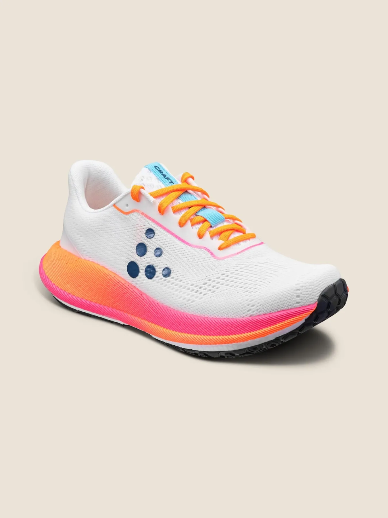 Løpesko Asfalt|Løping>Craft Sportswear Pacer 2 M White/Flourange