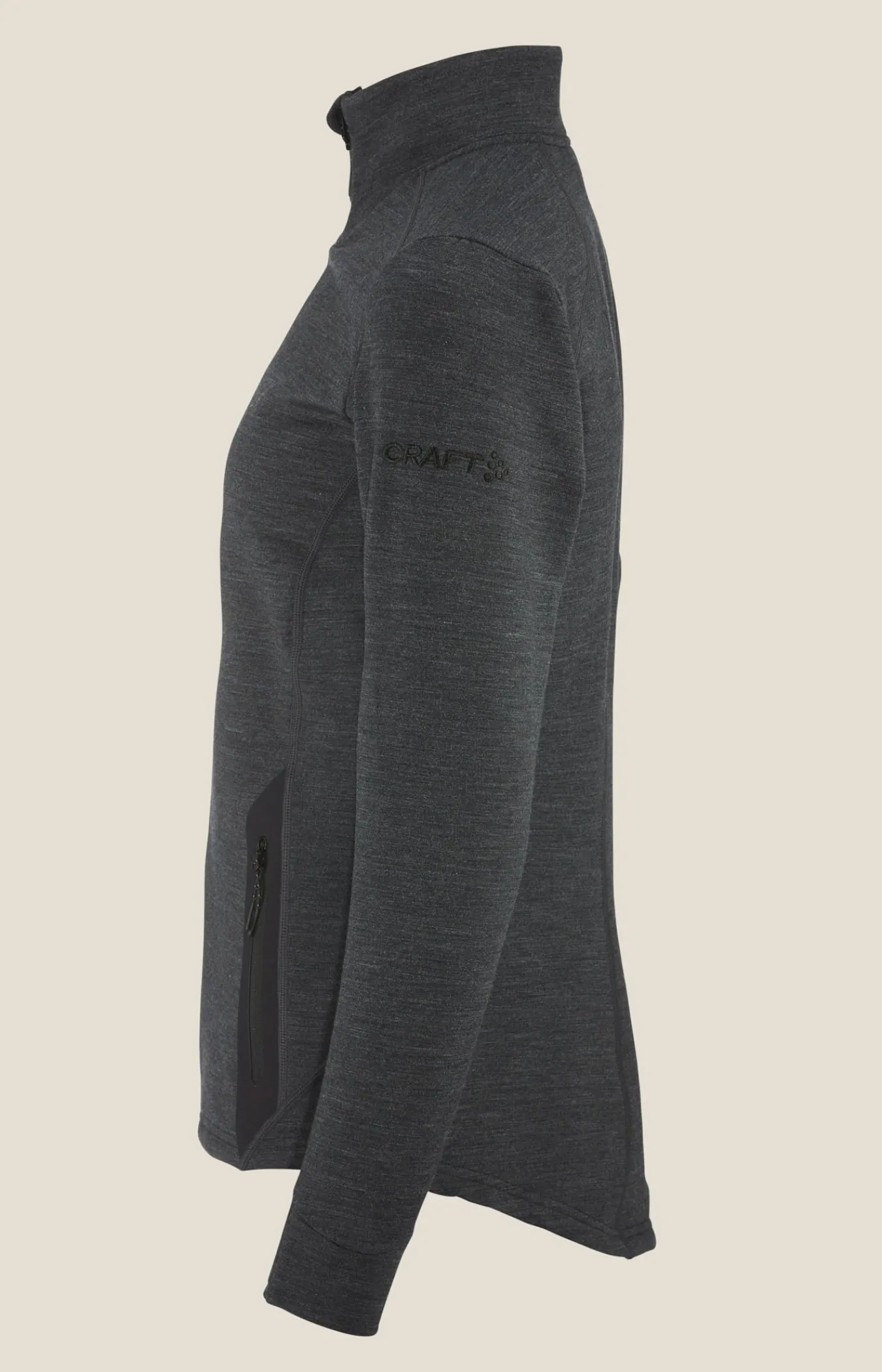 Mellomlag & Fleece|Mellomlag>Craft Sportswear PRO Explore Wool Midlayer W Black Melange