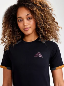 T-Skjorter & Singleter|Løping>Craft Sportswear PRO Trail Fuseknit SS Tee W Slate-Desert