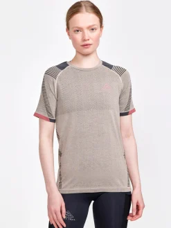 T-Skjorter & Singleter|Løping>Craft Sportswear PRO Trail Fuseknit SS Tee W Ecru-Arrosa