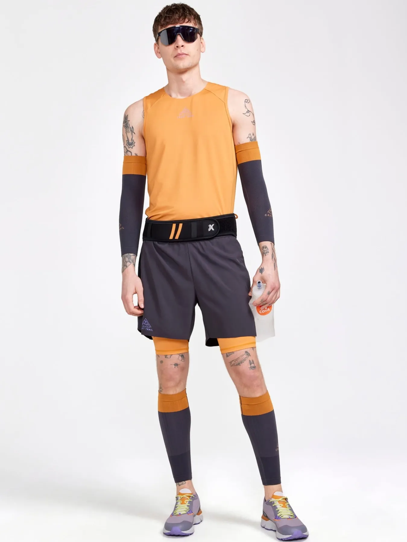 Shorts|Løping>Craft Sportswear PRO Trail 2-in-1 Shorts M Slate-Desert