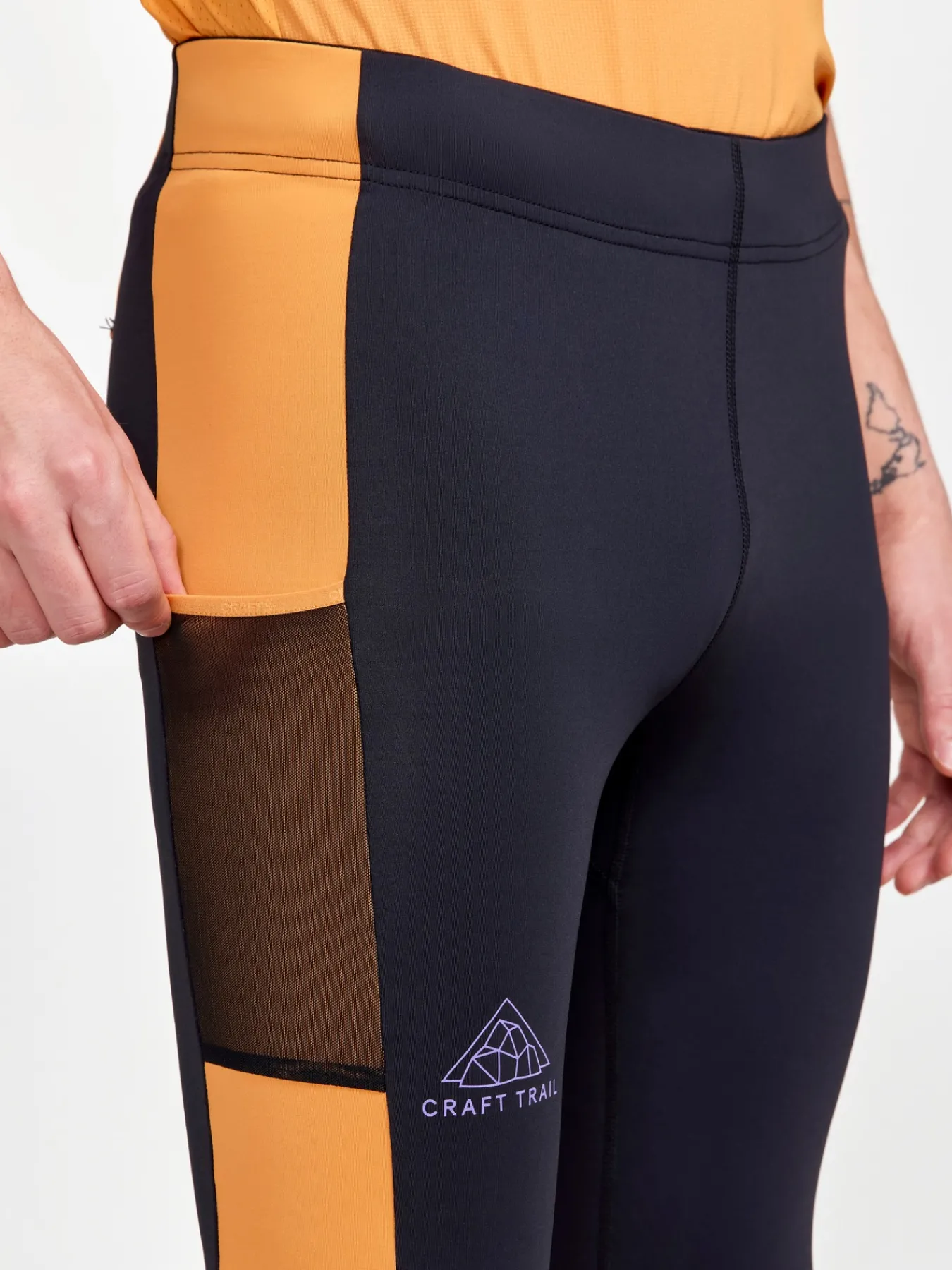 Tights|Løping>Craft Sportswear PRO Trail Tights M Slate-Desert