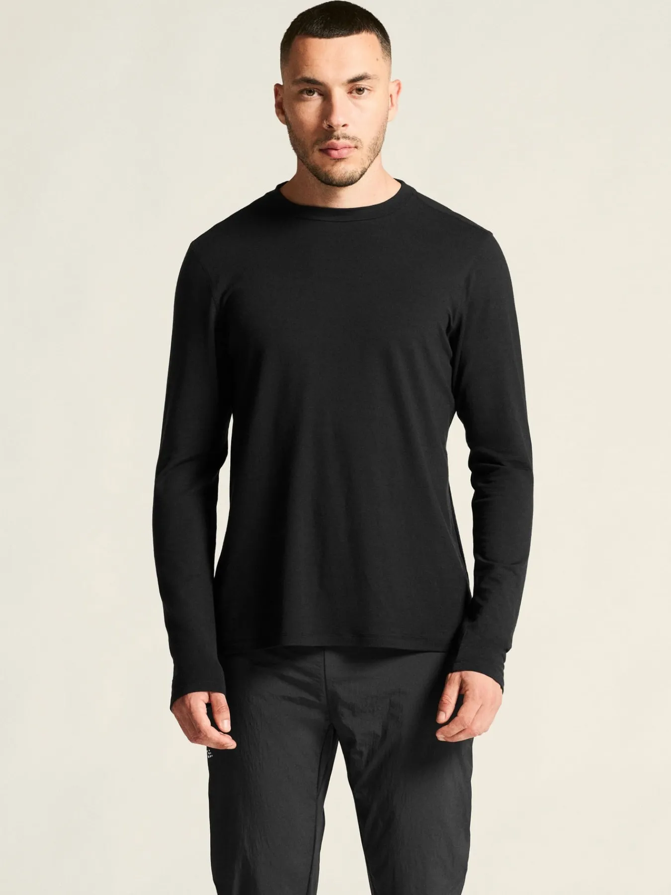 T-Skjorter & Singleter|Løping>Craft Sportswear Wool Jersey LS CN M Black