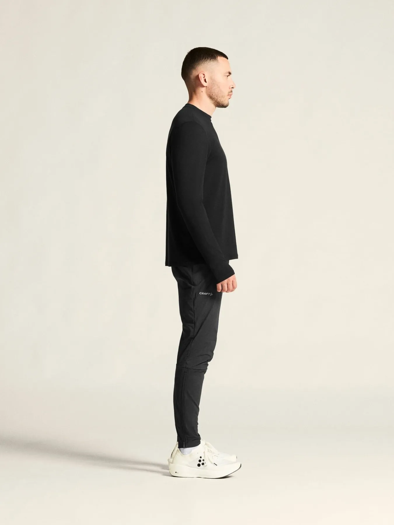 T-Skjorter & Singleter|Løping>Craft Sportswear Wool Jersey LS CN M Black