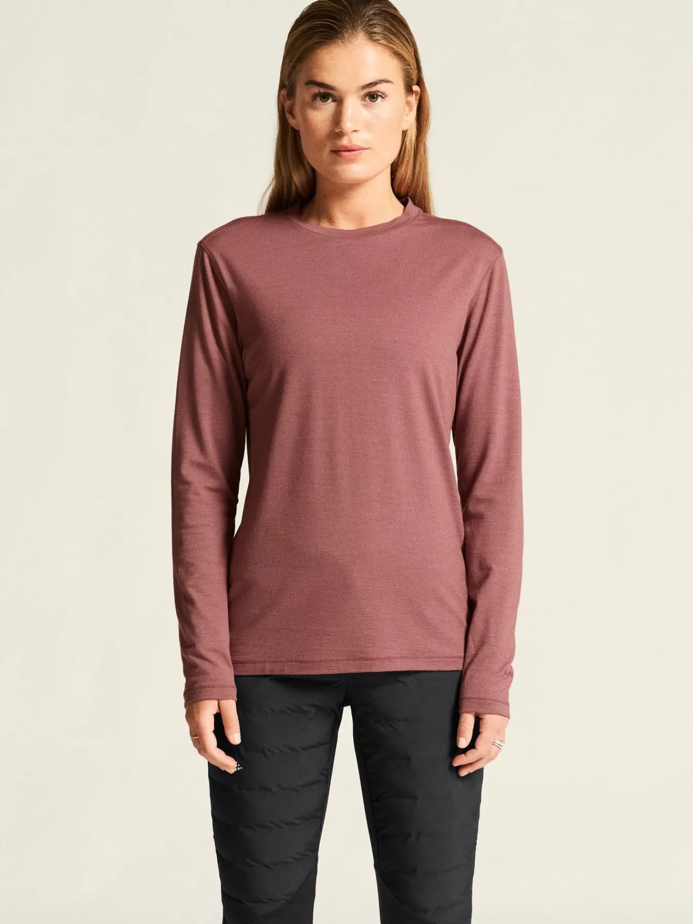 Gensere|Løping>Craft Sportswear Wool Jersey LS CN W Rose Brown