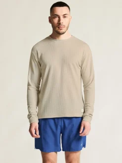 T-Skjorter & Singleter|Løping>Craft Sportswear Wool Waffle RN M Plaster