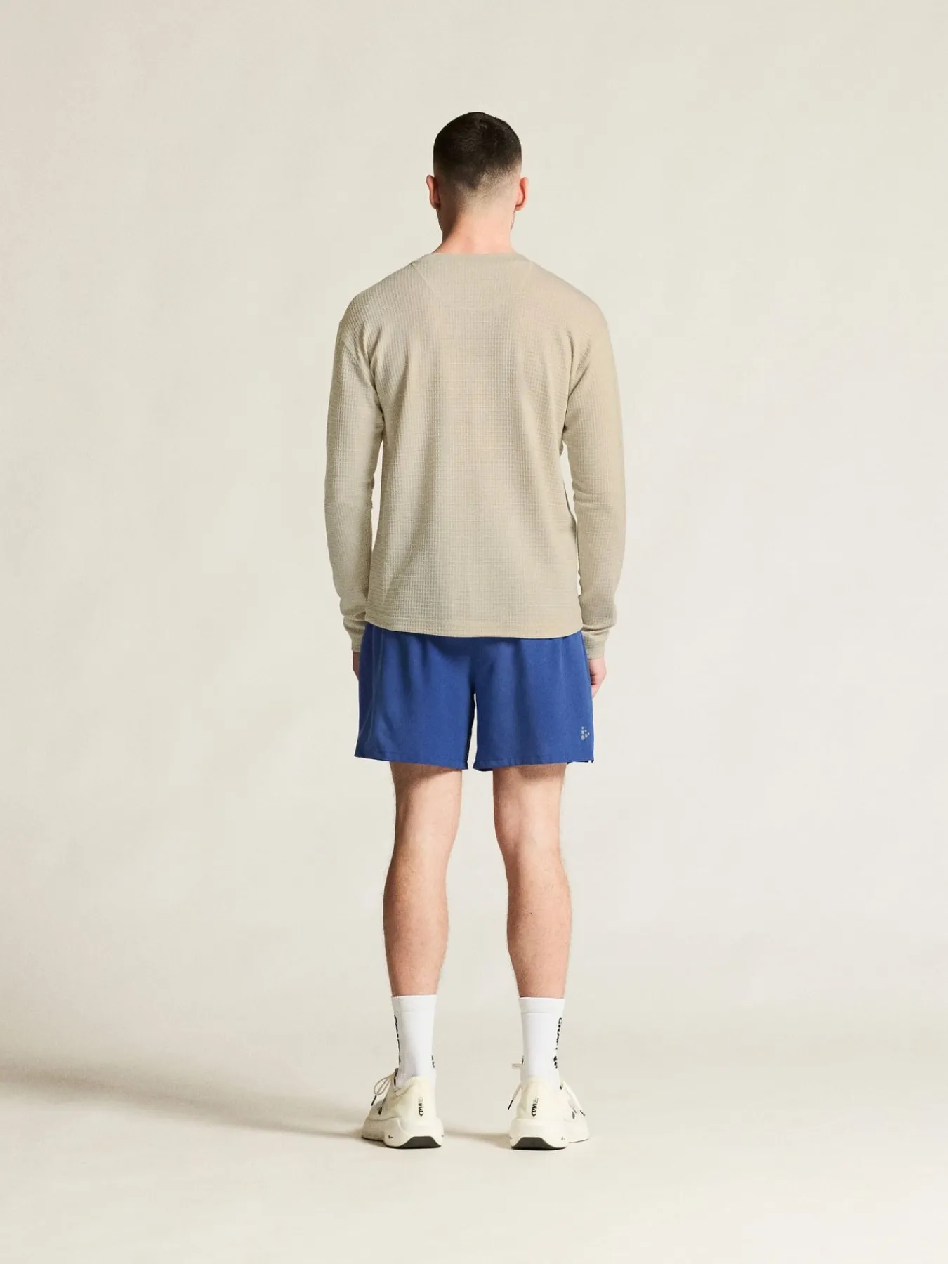 T-Skjorter & Singleter|Løping>Craft Sportswear Wool Waffle RN M Plaster