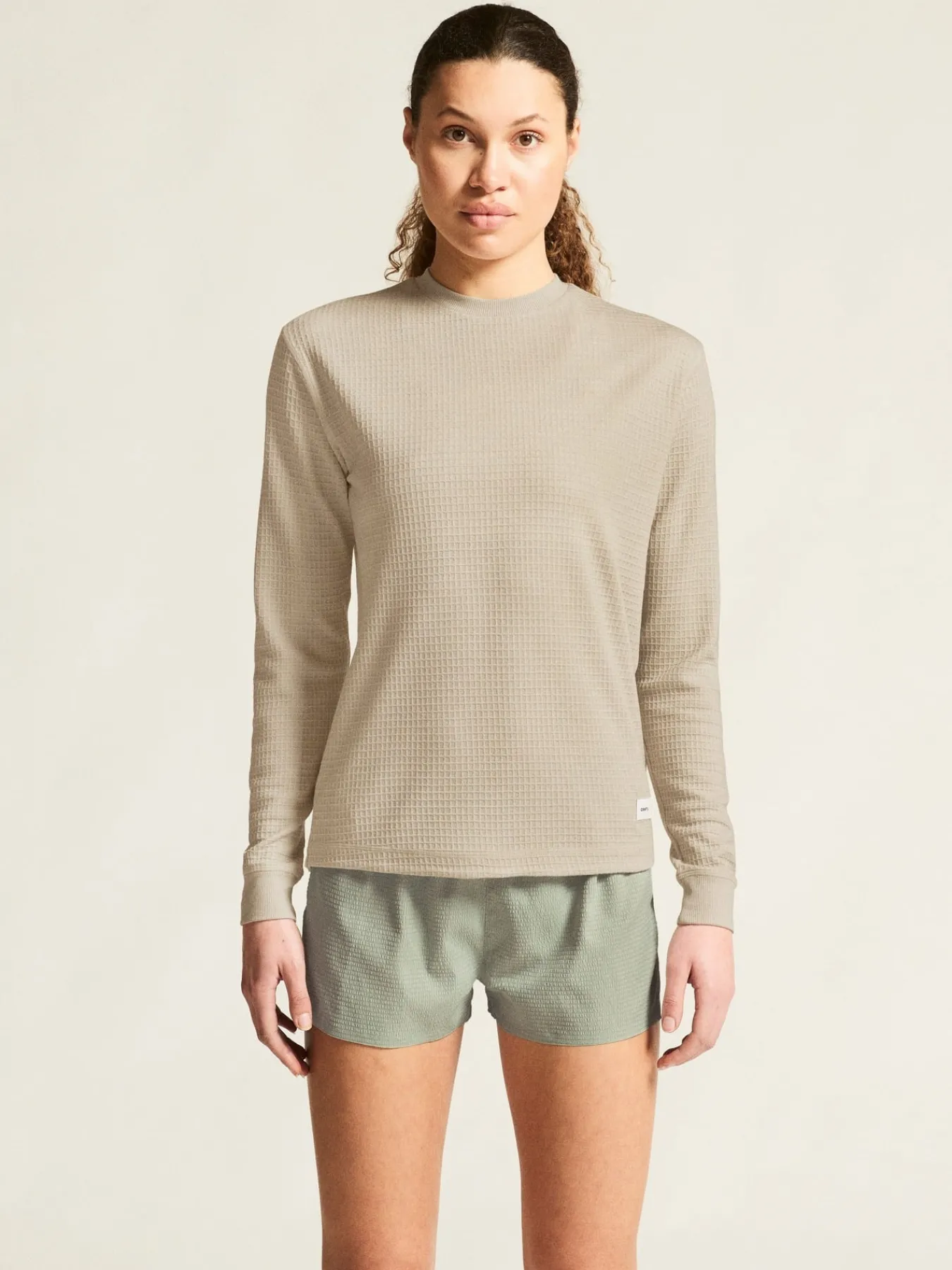 Gensere|Løping>Craft Sportswear Wool Waffle RN W Plaster