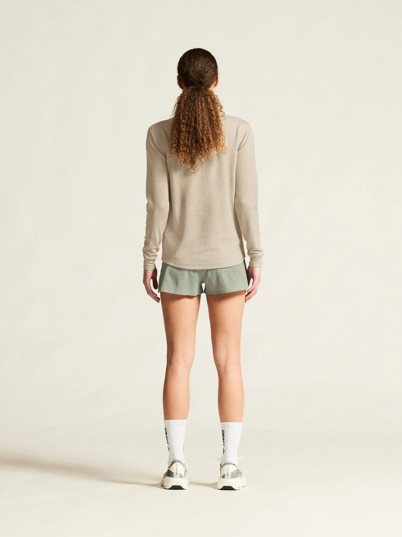 Gensere|Løping>Craft Sportswear Wool Waffle RN W Plaster