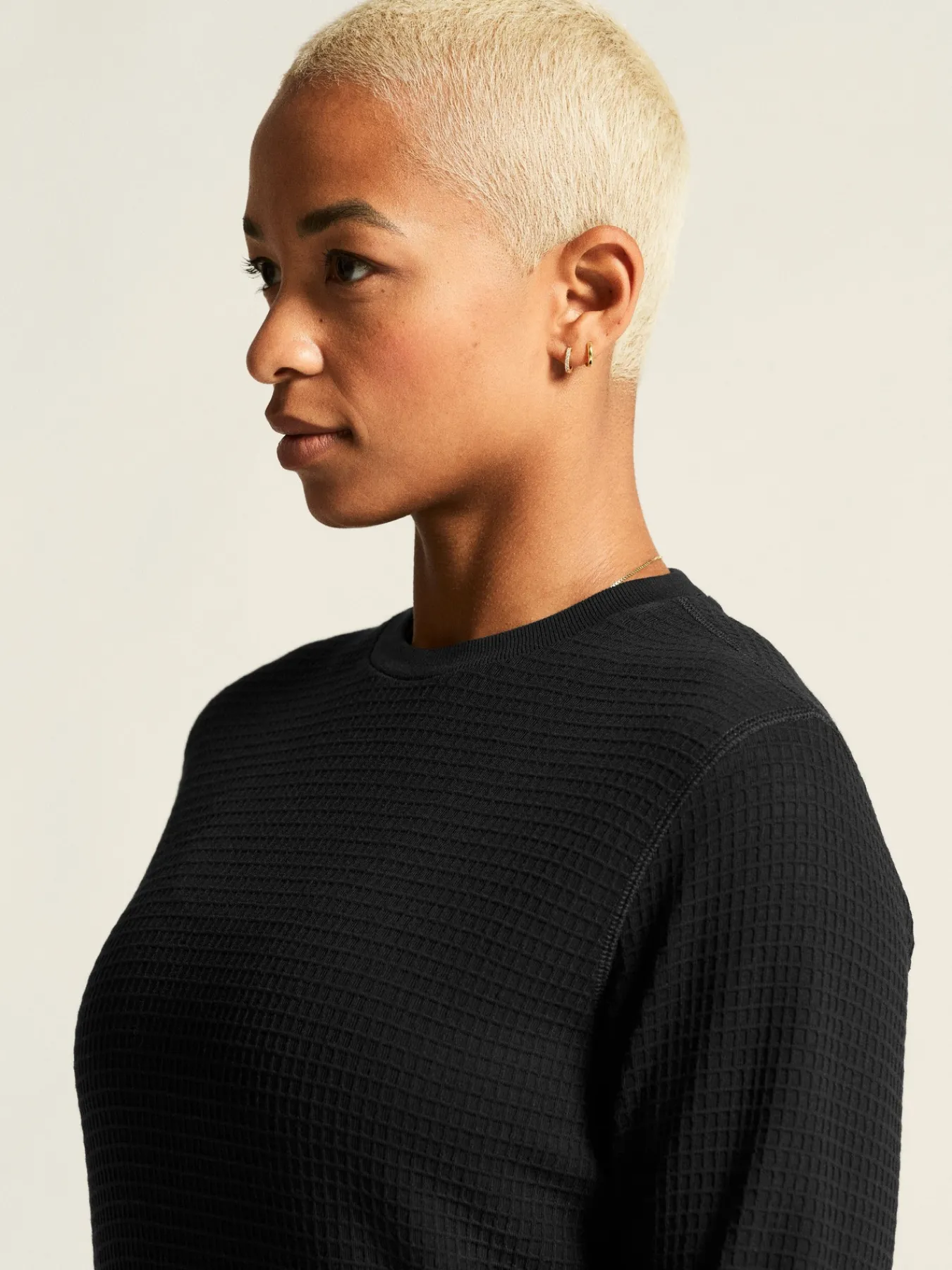Gensere|Løping>Craft Sportswear Wool Waffle RN W Black